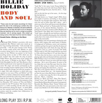 Вінілові платівки Billie Holiday - Body And Soul (Reissue) (180 g) (LP) - 2