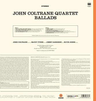 Disco in vinile The John Coltrane Quartet - Ballads (Limited Edition) (Orange Coloured) (180 g) (LP) - 2