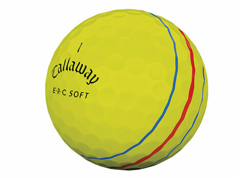 Golfball Callaway ERC Soft Golf Balls 19 Triple Track Yellow 12 Pack - 2