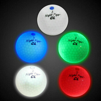 Golfball Masters Golf Night Flyer Mixed Colour Balls - 3
