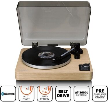 Hi-Fi-platespiller Lenco LBTA-166SI Silver Hi-Fi-platespiller - 2