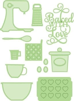 Scrapbooking CREATIVE EXPRESSIONS Cutting And Embossing Metal Stencils Set de șabloane de tăiat 13 buc. - 3