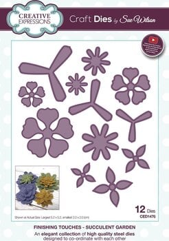 Scrapbooking CREATIVE EXPRESSIONS Cutting And Embossing Metal Stencils Set predložaka za rezanje 12 kom - 4