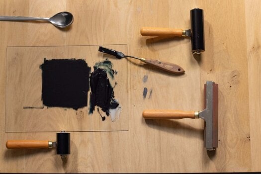 Culoare pentru linogravură Pébéo Lino Paint Culoare pentru linogravură Mars Black 80 ml - 4