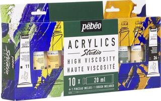 Culoare acrilică Pébéo Acrylic Paint Set de vopsele acrilice 10 x 20 ml 10 Bucăți - 1