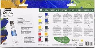 Culoare acrilică Pébéo Acrylic Paint Set de vopsele acrilice 10 x 20 ml 10 Bucăți - 3