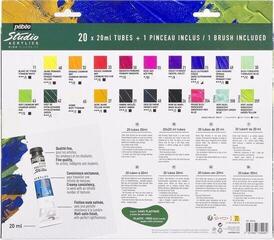 Culoare acrilică Pébéo Acrylic Paint Set de vopsele acrilice 20 x 20 ml 20 buc. - 3