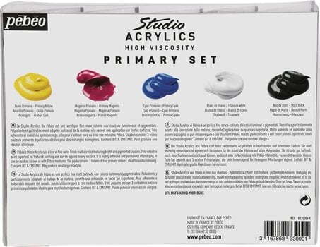 Akrilna barva Pébéo Acrylic Paint Set akrilnih barv 5 x 100 ml 5 Kosov - 3