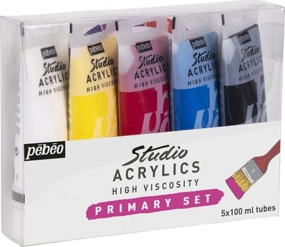 Akrilna barva Pébéo Acrylic Paint Set akrilnih barv 5 x 100 ml 5 Kosov - 4