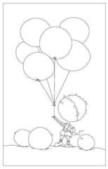 Alat HDupont Silk Scarf Boy With Balloons 60 x 40 cm - 1