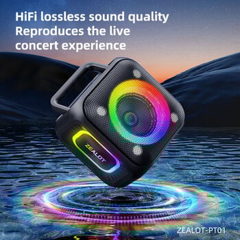 Portable Lautsprecher Zealot PT01 2mics Black Portable Lautsprecher - 5