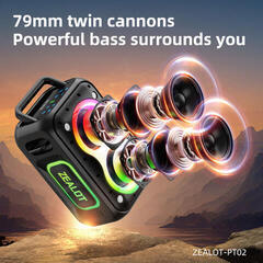 Portable Lautsprecher Zealot PT02 2mics Black Portable Lautsprecher - 3