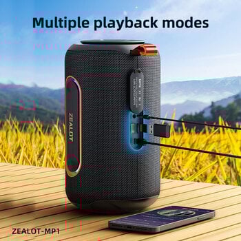 Portable Lautsprecher Zealot MP1 Black Portable Lautsprecher - 12