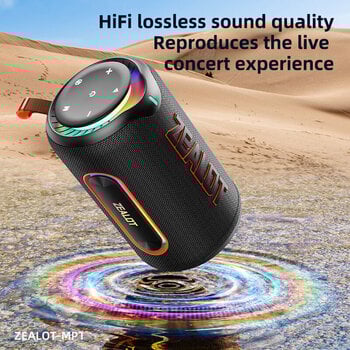 Portable Lautsprecher Zealot MP1 Gray Portable Lautsprecher - 6