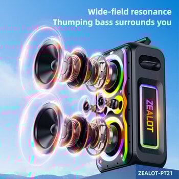 Portable Lautsprecher Zealot PT21 Black Portable Lautsprecher - 3