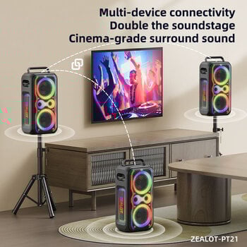 Portable Lautsprecher Zealot PT21 Black Portable Lautsprecher - 10