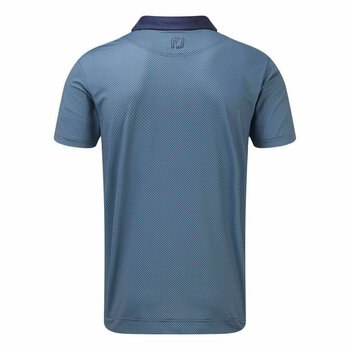 Polo Shirt Footjoy Stretch Lisle Basketweave Print Mens Polo Shirt Blue Marlin/Twilight M - 2