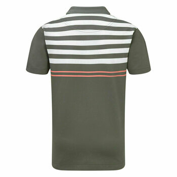 Polo Shirt Footjoy Stretch Pique with Graphic Stripes Granite/White/Watermelon M - 2