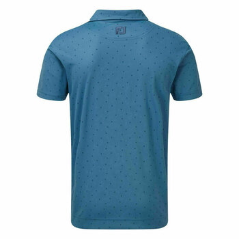 Camiseta polo Footjoy Smooth Pique with FJ Print Mens Polo Blue Marlin/Twilight XL - 2