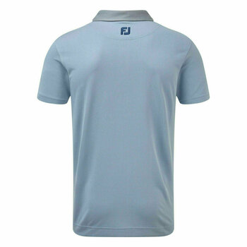Camisa pólo Footjoy Birdseye Jacquard Buttondown Collar Mens Polo Blue Marlin XL - 2