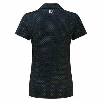 Риза за поло Footjoy Smooth Pique with Pin Dot Print Womens Polo Navy/Grey S - 2