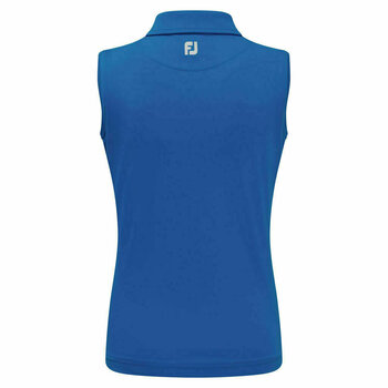 Риза за поло Footjoy Interlock Sleeveless Solid Womens Polo Shirt Royal XS - 2