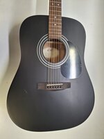 Cort AD810 Black Satin Dreadnought Guitar