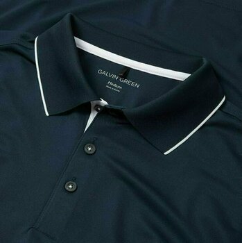 Polo Shirt Galvin Green Marc Ventil8+ Mens Long Sleeve Polo Shirt Navy/White L - 2