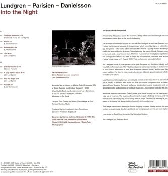 Vinyl Record Jan Lundgren & Lars Danielsson & Emile Parisien - Into The Night (180 g) (LP) - 2