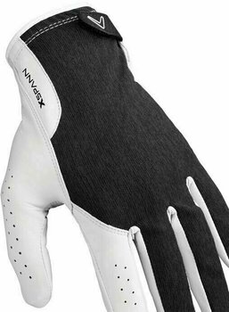 Handschuhe Callaway X-Spann Mens Golf Glove 2019 LH White/Black L - 3