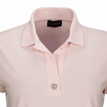 Polo Shirt Golfino Pearls Cap Sleeve Womens Polo Shirt Rose 38 - 3