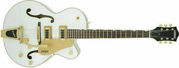 Halvakustisk gitarr Gretsch G5420TG Electromatic with Bigsby White/Gold - 2