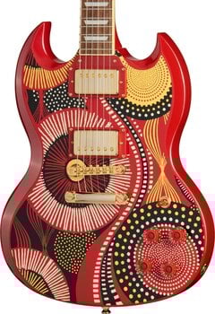 Elektrisk gitar Epiphone Fatoumata Diawara SG Ember Red-Malian Graphic Elektrisk gitar - 2