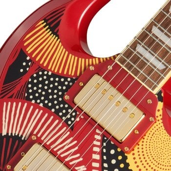 Elektrisk gitar Epiphone Fatoumata Diawara SG Ember Red-Malian Graphic Elektrisk gitar - 4