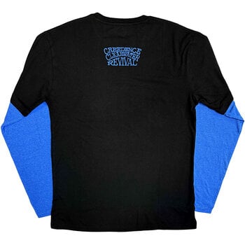 Tričko Creedence Clearwater Revival CCR Album (Back & Sleeve Print) Black & Blue S Tričko - 2