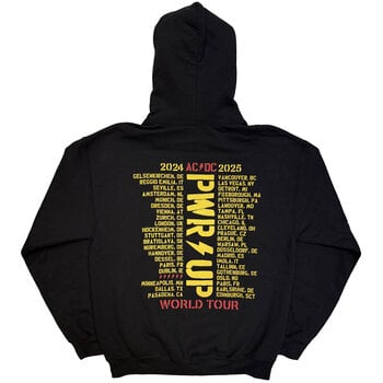 Kapuutsiga dressipluus AC/DC Lightning Bolt World Tour '24-'25 (Back Print & Ex-Tour) Black M Kapuutsiga dressipluus - 2