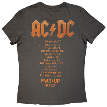 Риза AC/DC Bell Lightning EU Tour '25 (Back Print & Ex-Tour) Charcoal Grey M Дамски Риза - 2