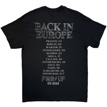 Košulja AC/DC Back In Black EU Tour '25 (Back Print & Ex-Tour) Black XL Košulja - 2