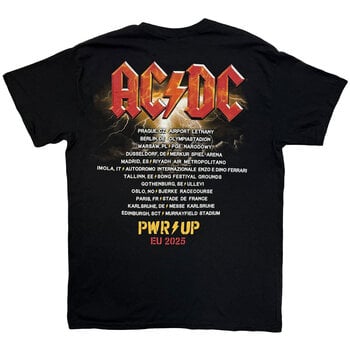 Maglietta AC/DC Angus Horns EU Tour '25 (Back Print & Ex-Tour) Black XL Maglietta - 2