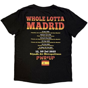 Tričko AC/DC Whole Lotta Madrid EU Tour '25 (Back Print & Ex-Tour) Black 3XL Tričko - 2