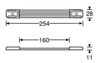 Reservedel til høyttaler Adam Hall Strap Handle with Nickel Plated End Caps - 1