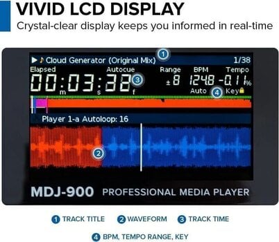 Reproductor DJ de escritorio Gemini MDJ-900 Reproductor DJ de escritorio - 8