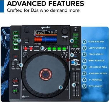 Reproductor DJ de escritorio Gemini MDJ-900 Reproductor DJ de escritorio - 9
