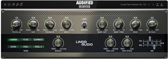 FX protsessori tarkvara pistikprogramm Audified Linda IronVerb (Digitaalne toode) - 2