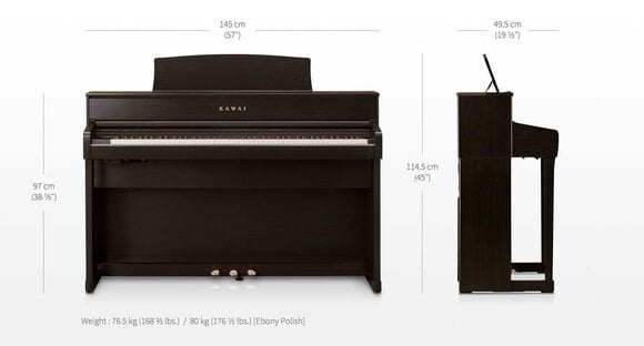 Ψηφιακό Πιάνο Kawai CA701EP Black Polished Ψηφιακό Πιάνο - 2