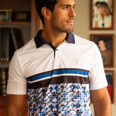 Tricou polo Golfino Electric Performance White 46 Tricou polo - 3