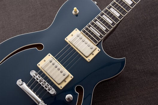 Halvakustisk gitarr Reverend Guitars Roundhouse Air HH High Tide Blue Halvakustisk gitarr - 4