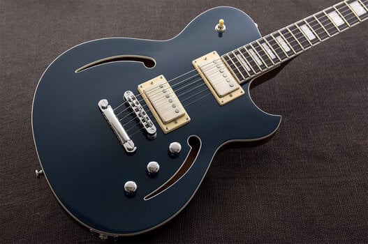 Halvakustisk gitarr Reverend Guitars Roundhouse Air HH High Tide Blue Halvakustisk gitarr - 5