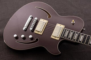 Semi-akustisk gitar Reverend Guitars Roundhouse Air HH Metallic Bordeaux Semi-akustisk gitar - 1