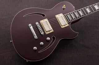 Semi-akustisk gitar Reverend Guitars Roundhouse Air HH Metallic Bordeaux Semi-akustisk gitar - 5